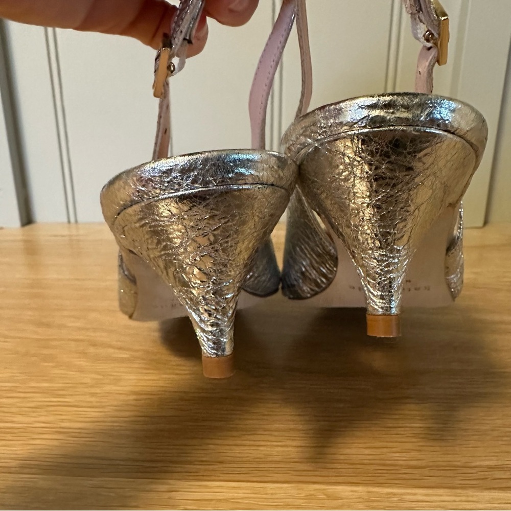 Kate Spade Oliene Silver Slingback Heels - Picture 9 of 16